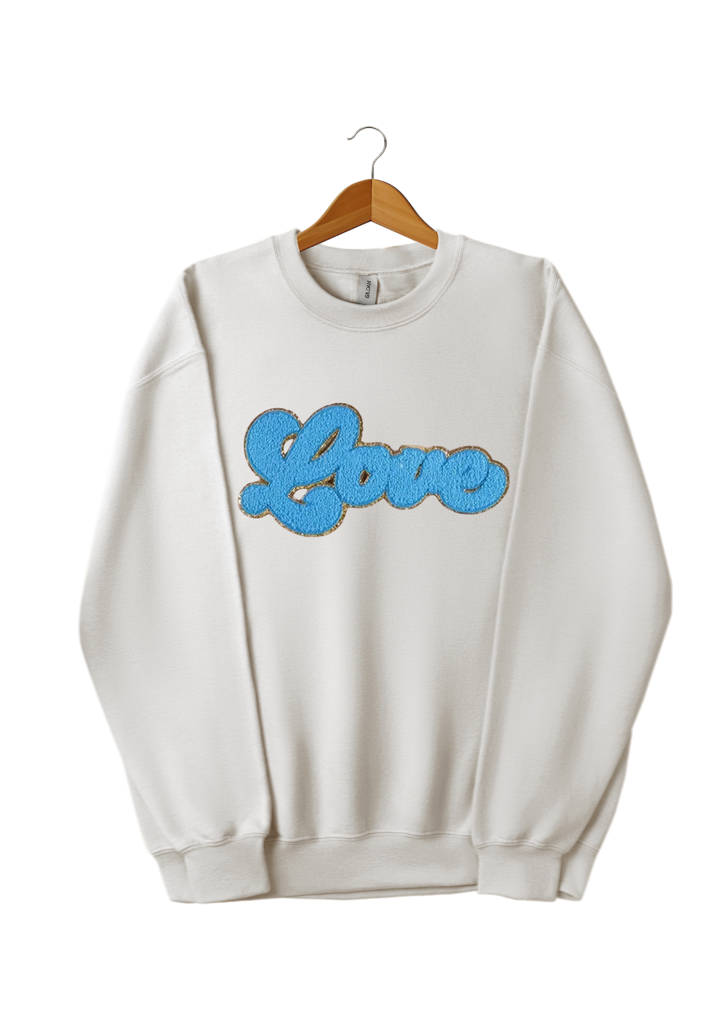 Love Chenille Patches Crewneck Sweatshirt