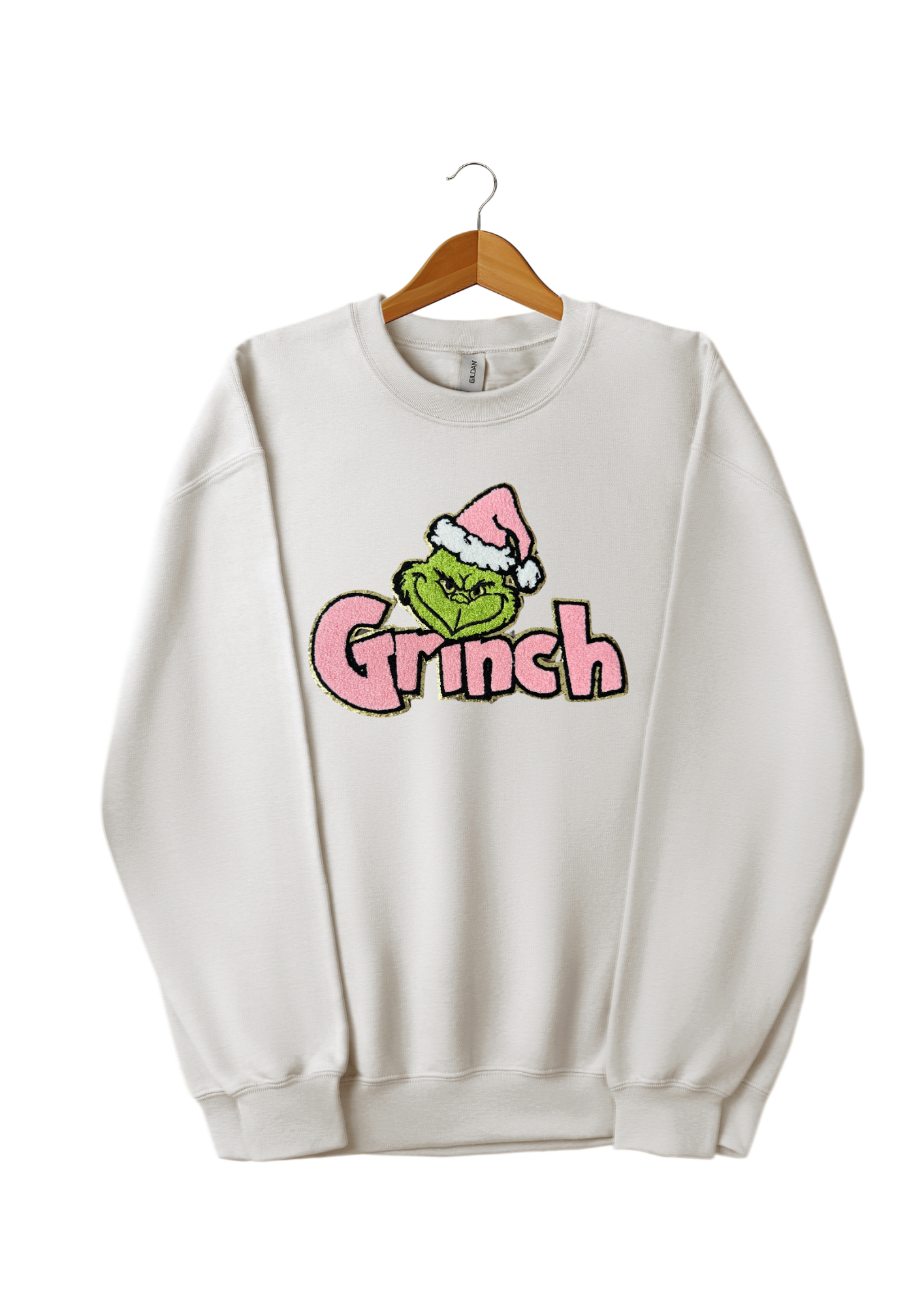 Christmas Chenille Patches Crewneck Sweatshirt