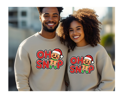 Ecosolvent Heat Transfer- OH Snap Gingerbread Man- Adult size