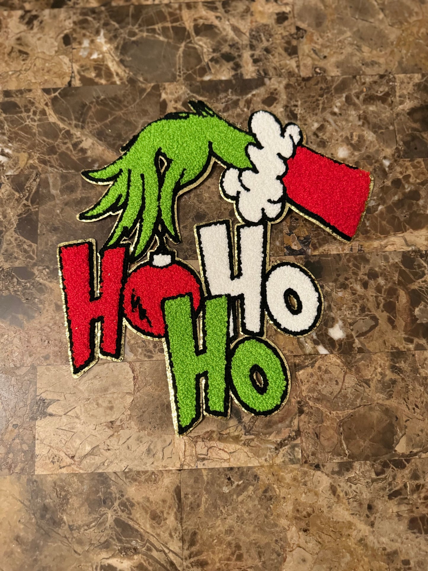 Ho Ho Ho Chenille Patch