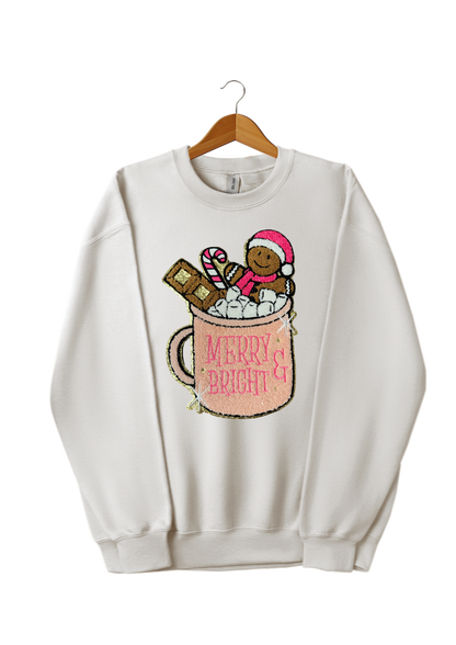 Christmas Chenille Patches Crewneck Sweatshirt