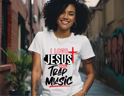 DTF- I Love Jesus and Trap Music - Adult