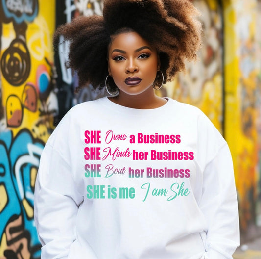 DTF- She Owns A Business (Ombre) - Adult