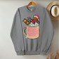 Christmas Chenille Patches Crewneck Sweatshirt