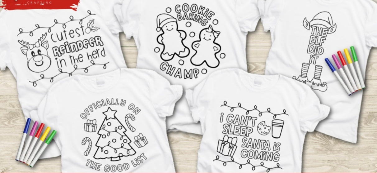 Kids/Youth T-Shirt Coloring Sets