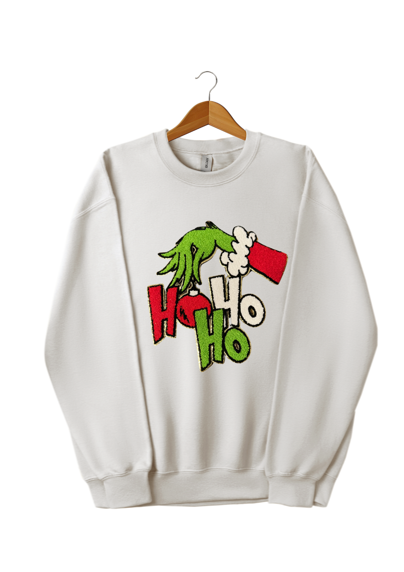 Christmas Chenille Patches Crewneck Sweatshirt