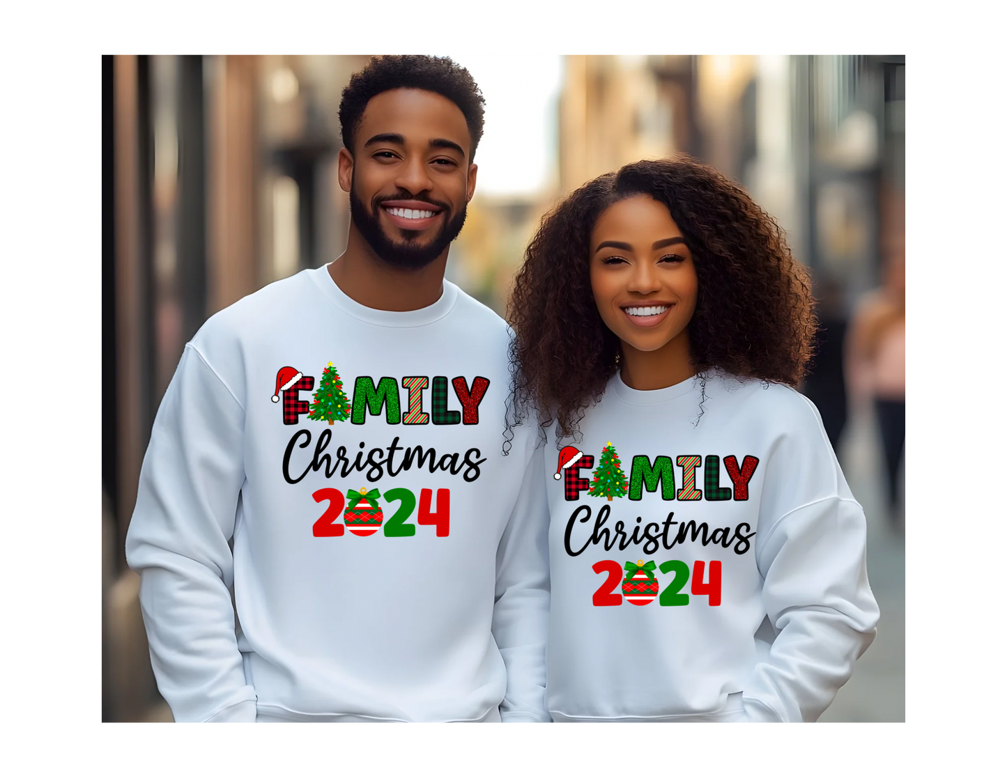 Family Christmas 2024 Crewneck Sweatshirt