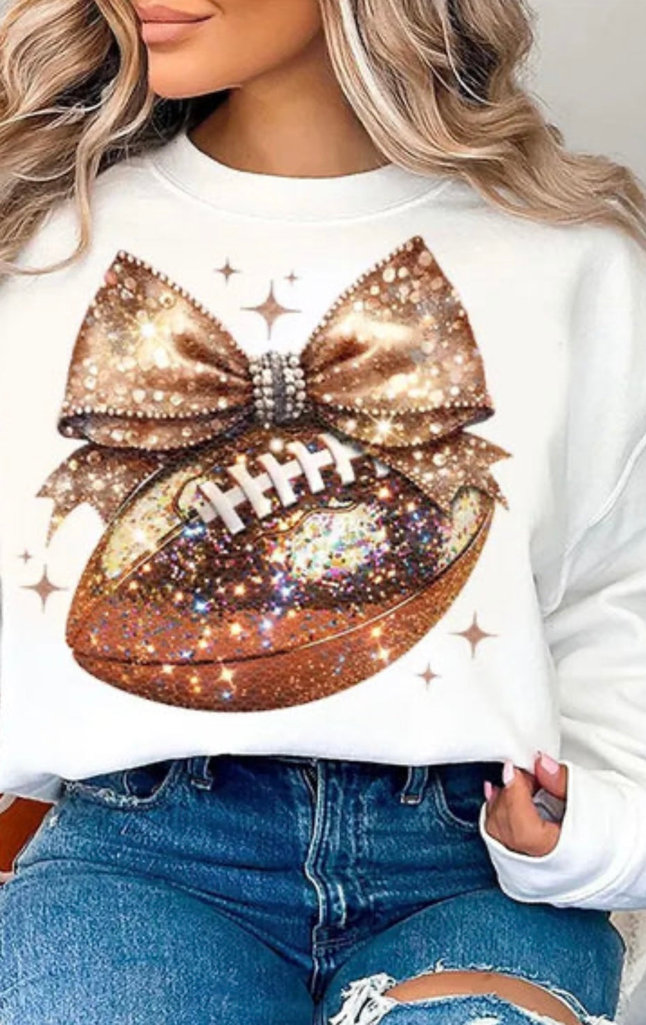 Glitter Clear Film- Disco Football Apparel