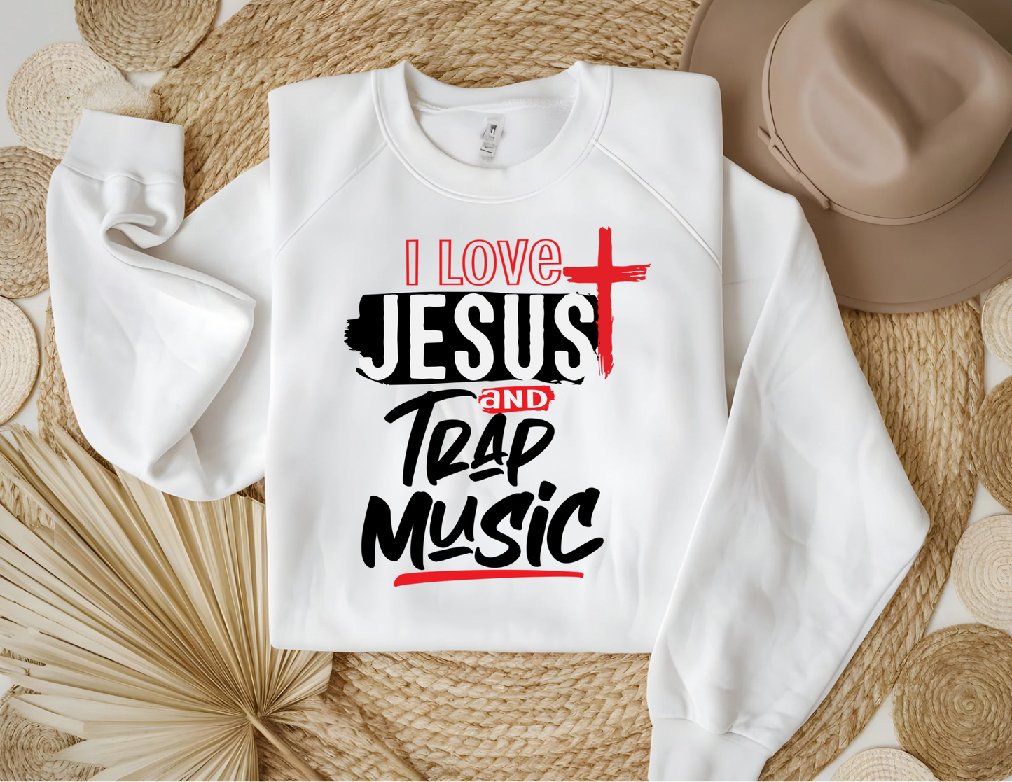 DTF- I Love Jesus and Trap Music - Adult