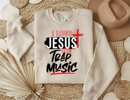 DTF- I Love Jesus and Trap Music - Adult