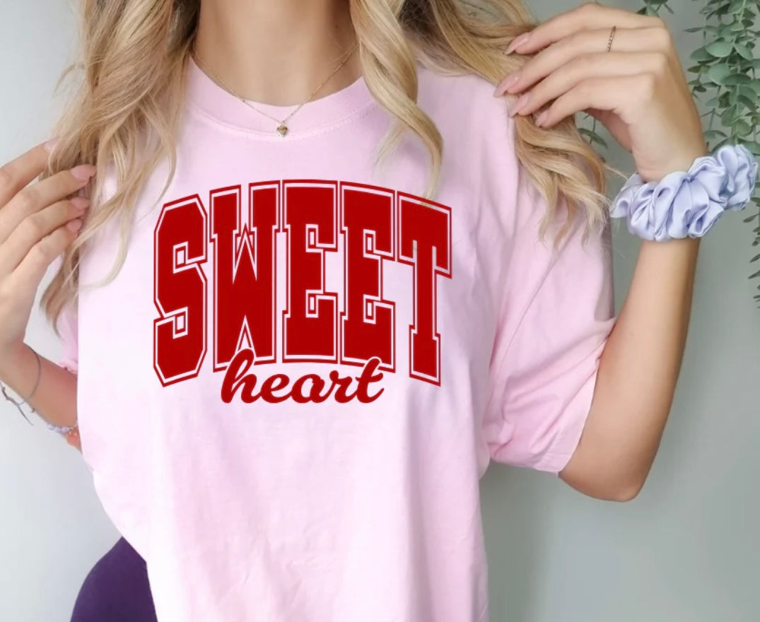 Screen Print- Sweetheart Varsity and Script- Red