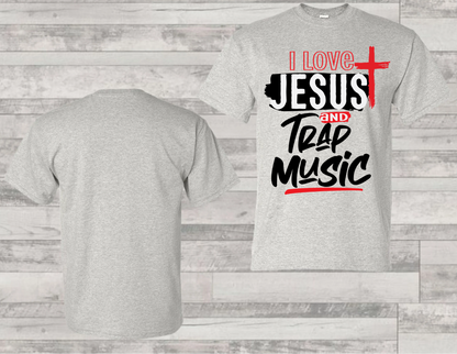 DTF- I Love Jesus and Trap Music - Adult