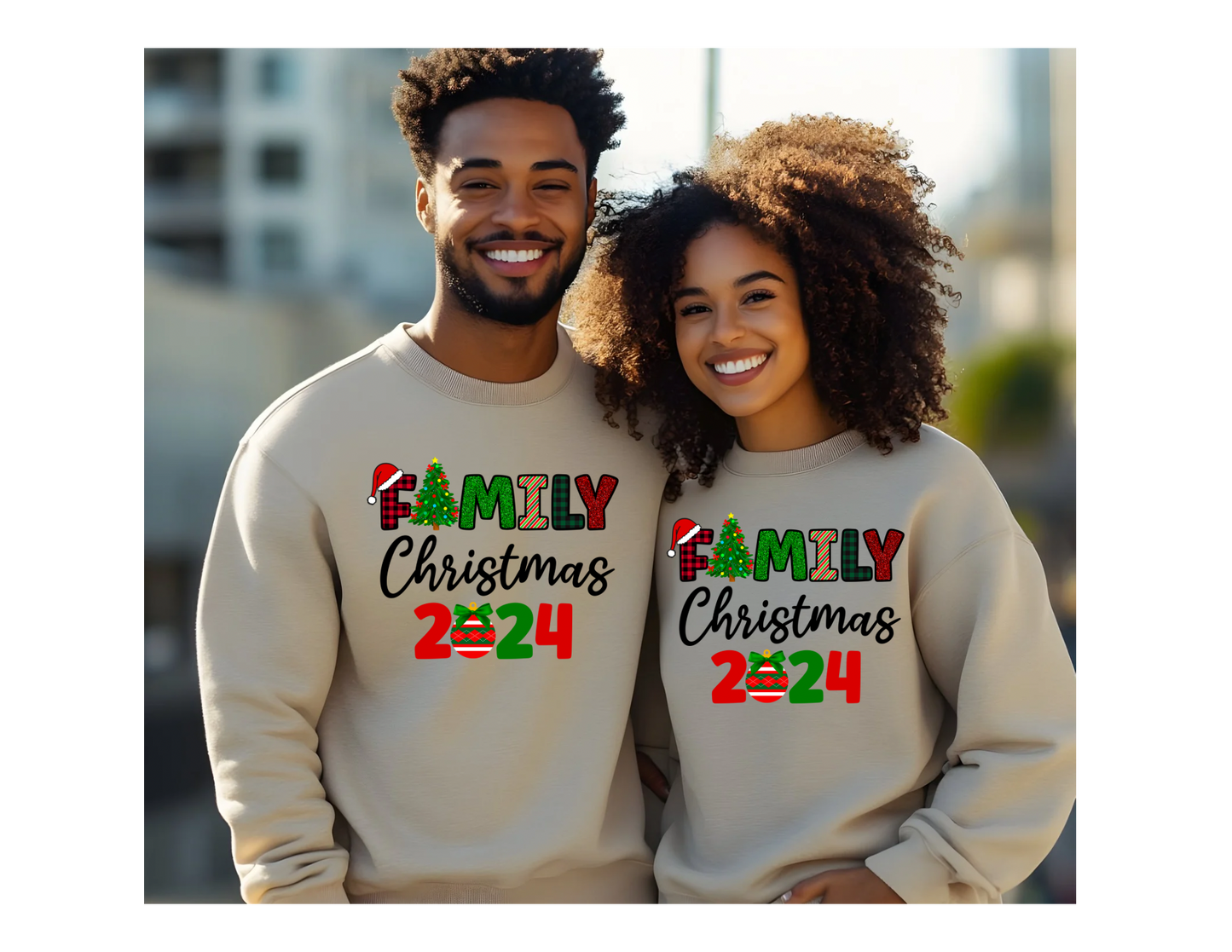 Family Christmas 2024 Crewneck Sweatshirt