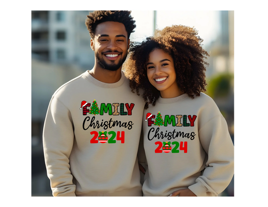 Family Christmas 2024 Crewneck Sweatshirt