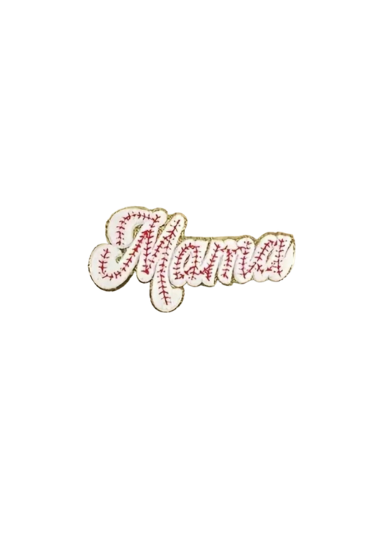 Mama-Baseball Chenille Patch