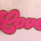 Love- Rose Chenille Patch