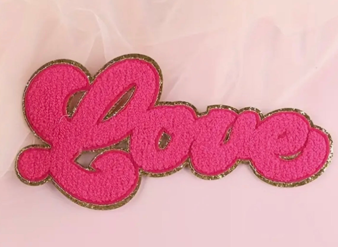 Love- Rose Chenille Patch