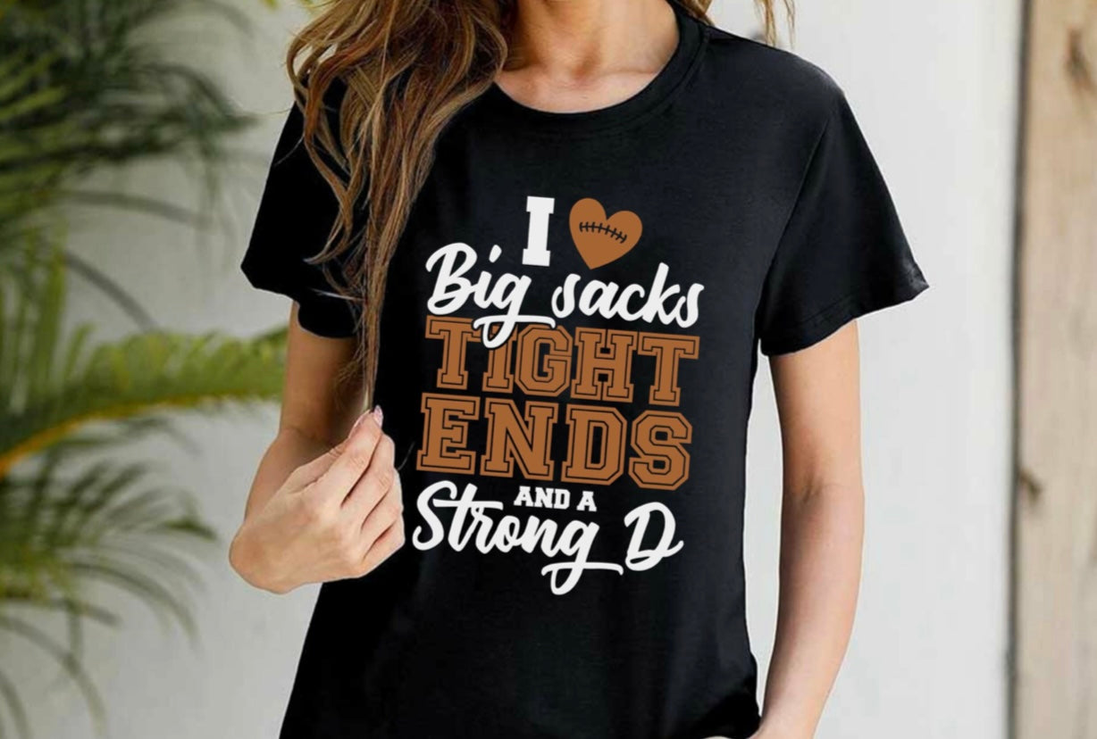 I Love Big Sacks Football Apparel