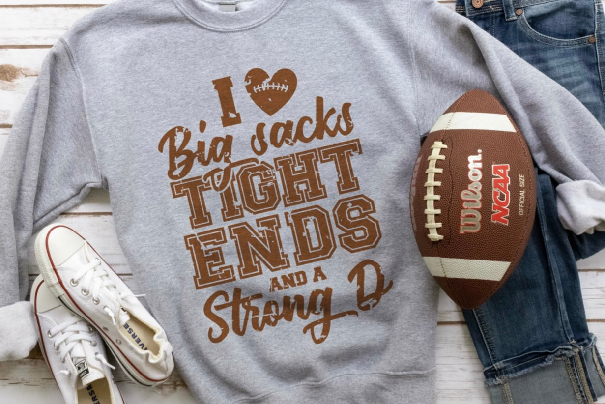 I Love Big Sacks Football Apparel